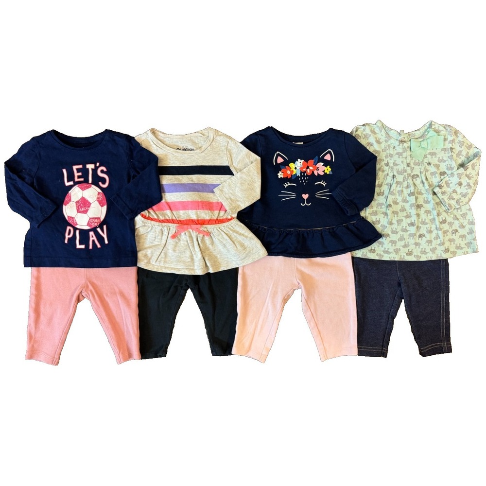 Baby Girl Outfits 6 Months Long Sleeved Shirts Pants Leggings Clothes Ruffle Lot